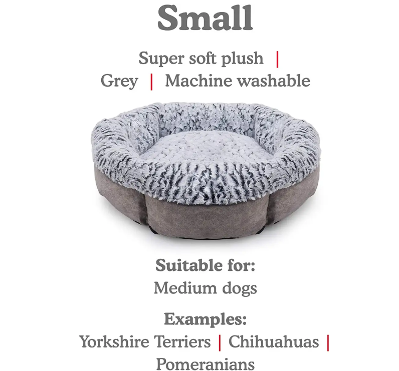 Rosewood Luxury Fleece Lined Plush Bed