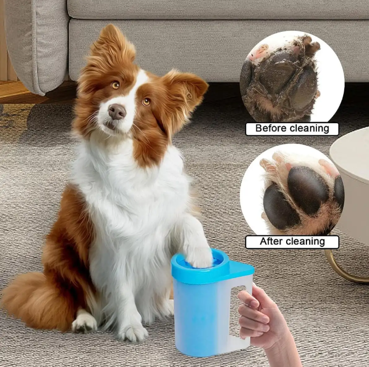 Silicone Pet Paw Cleaning Brush with Cup